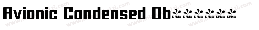 Avionic Condensed Ob字体转换